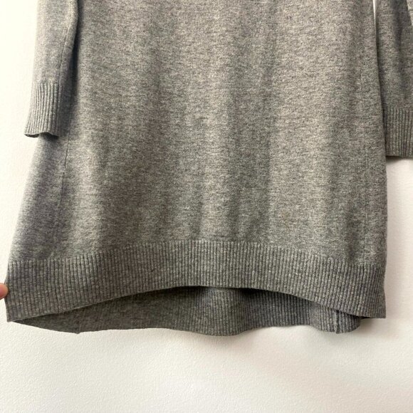 Diane Von Furstenberg Sweater Dress Size P (Small) Gray Ribbed Knit Round Neck - Picture 9 of 16